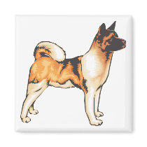 Japanese Akita Refrigerator Magnets