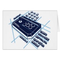 Japanese Arcade Stick - Video Games Gamer Geek Greeting Card