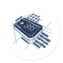Japanese Arcade Stick - Video Games Gamer Geek Sticker