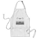 Japanese ASCII Art「シャキーン」&「ショボーン」 aprons