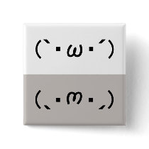 Japanese ASCII Art「シャキーン」&「ショボーン」 ピンバッジ