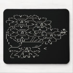 Japanese ASCII Art「花束」白色 mousepads