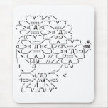 Japanese ASCII Art「花束」黒色 mousepads