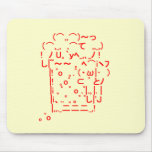 Japanese ASCII Art「beer」赤色 mousepads