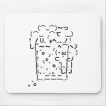 Japanese ASCII Art「beer」黒色 mousepads