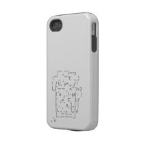 Japanese ASCII Art「beer」(gray) Iphone 4 Tough カバー