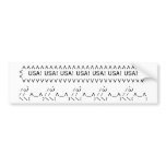 Japanese ASCII Art「USA! USA! USA!」 bumper stickers