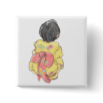 Japanese bathrobe little girl circle pins