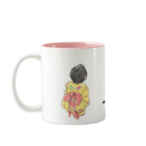 Japanese bathrobe little girl mug