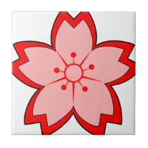 Japanese Cherry Blossom Ceramic Tile