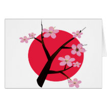 Japanese Cherry Blossom Tattoo Card