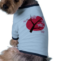 Japanese Cherry Blossom Tattoo Doggie Shirt