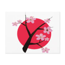 Japanese Cherry Blossom Tattoo Post Card