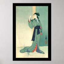 Japanese Courtesan (black) Print
