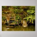 Japanese Crane by the Water posters