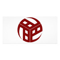 Japanese Crest 184 red Photo Cards