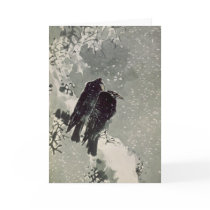 Japanese Crows Holiday Card