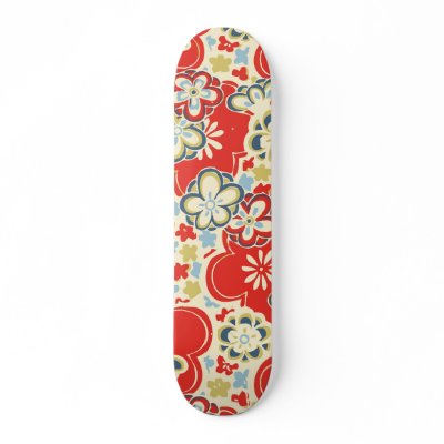 Japanese Flower Chiyogami Blossoms Vintage Deck Skate Decks by planespotting