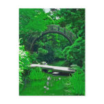 Japanese Garden Bridges photo painting postcard