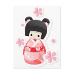 Japanese Geisha Doll - buns series Postcards