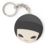 Japanese Geisha Doll - face keychain