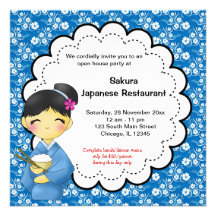 Japanese Grand Opening Personalised Announcements