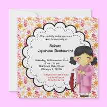 Japanese Grand Opening Restaurant invitations