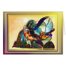 Japanese Koi Art Excellent Greeting Card