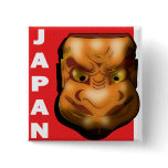 JAPANESE MASK PINBACK BUTTON