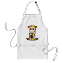 JAPANESE Money CAT Maneki Neko Apron