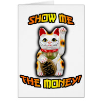 JAPANESE Money CAT Maneki Neko Greeting Cards