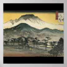 Japanese Mountains circa 1800's Posters