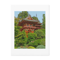 Japanese Pagoda photo painting postcard
