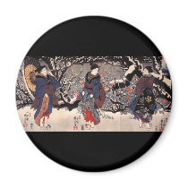 Japanese Painting c. 1800's Fridge Magnet