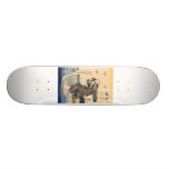 Japanese Painting c. 1800's Skate Board