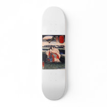 Japanese Painting c. 1800's Skate Board