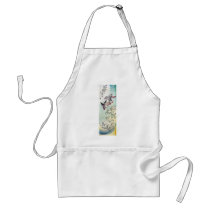 Japanese Print of Birds Flying Over Waves Apron