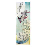 Japanese Print of Birds Flying Over Waves Business Card