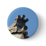 Japanese Rooftop Pinback Button