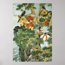 Japanese Samurai in Tree Print