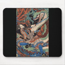 Japanese Samurai Painting c. 1800's Mousepads