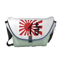 Japanese Samurai Rising Sun Messenger Bag