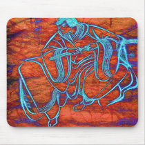Japanese Samurai Swordsman Fine Art Mousepad