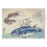 Japanese Sea Life Painting circa 1800's cards