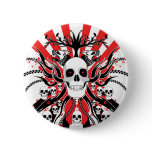 japanese  skulls buttons