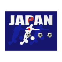 Japanese soccer players and soccer fans gifts postcards