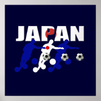 Japanese soccer players and soccer fans gifts print