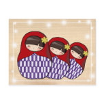 Japanese Style Matryoshka Postcard