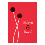 Japanese Sumi-e Red & Black Wedding Invitation