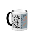 Japanese Symbols on Leaf Vine Mug